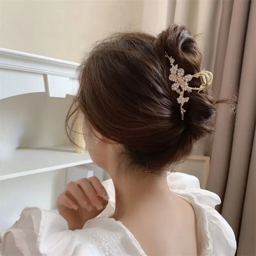 Travel Accessories Girls - 1개 메탈 헤어 클로 펄 헤어핀