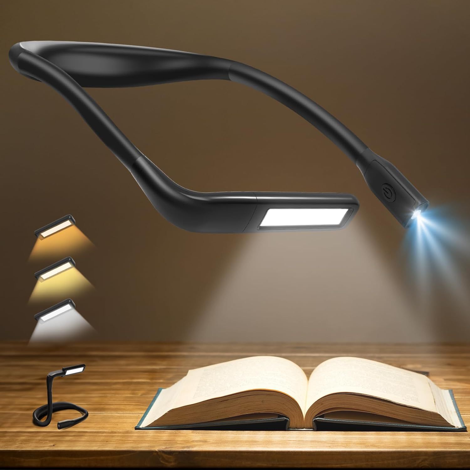 Book Light Flexible - LED 목걸이 독서등 충전식 유연한 독서