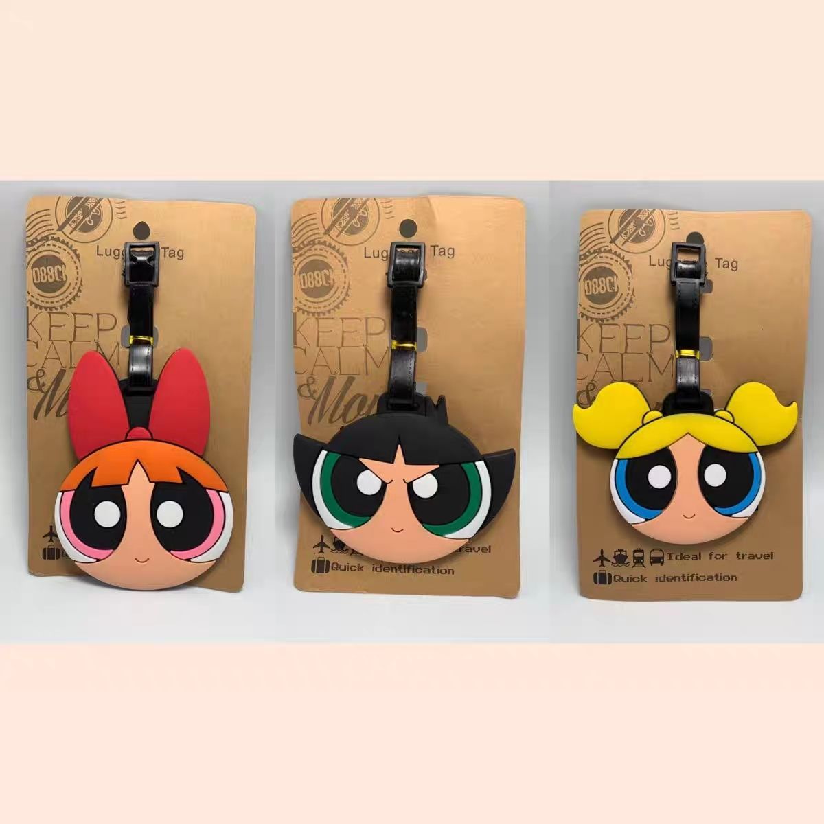 Travel Accessories Girls - 파워퍼프걸즈 가방 펜던트 귀여운 만화 캐릭터