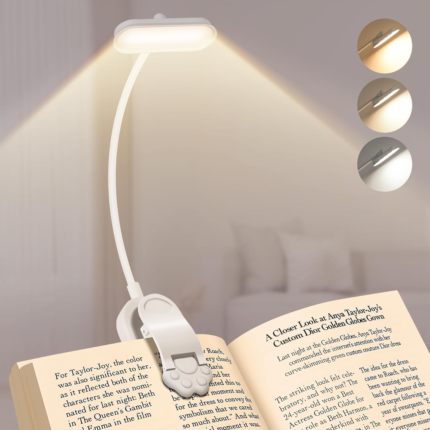 Book Light Flexible - LED 책 조명 USB 충전식 독서등