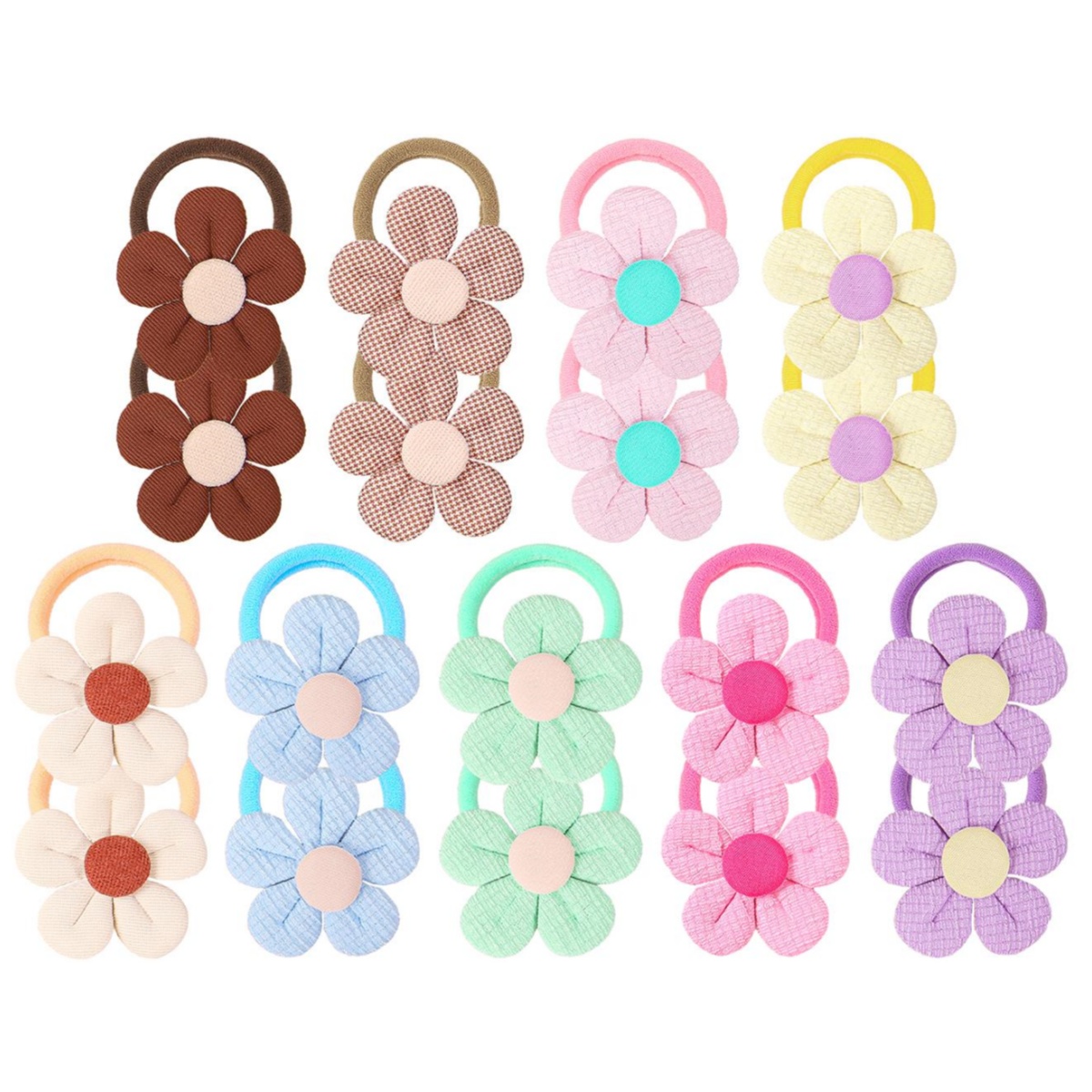 Travel Accessories Girls - 18pcs 해바라기 헤어 넥타이 어린이 소녀
