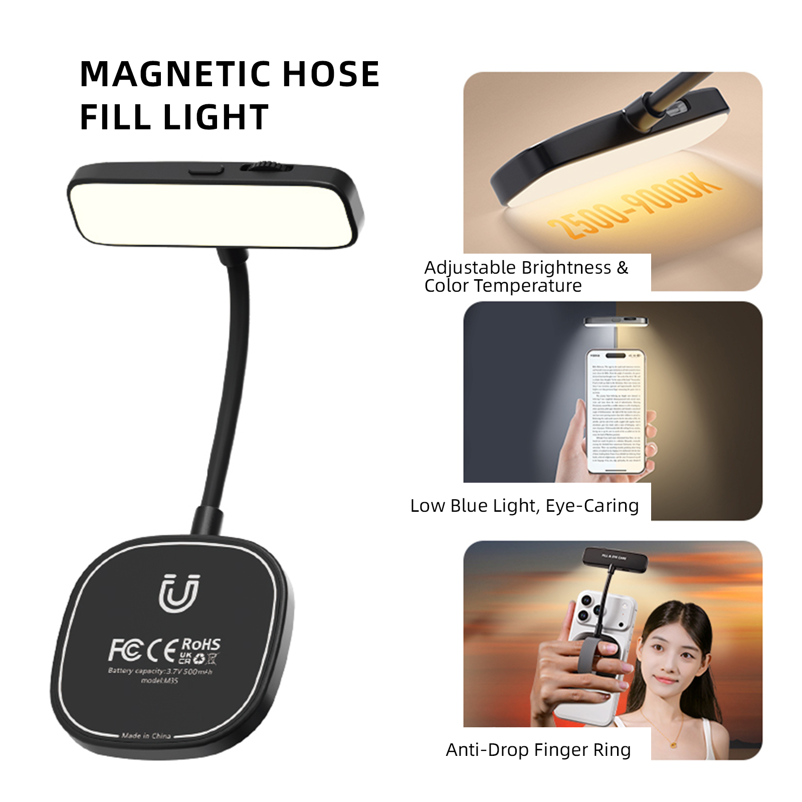 Book Light Flexible - M35 플렉시블 폰 라이트 2700K-6500K 마그네틱