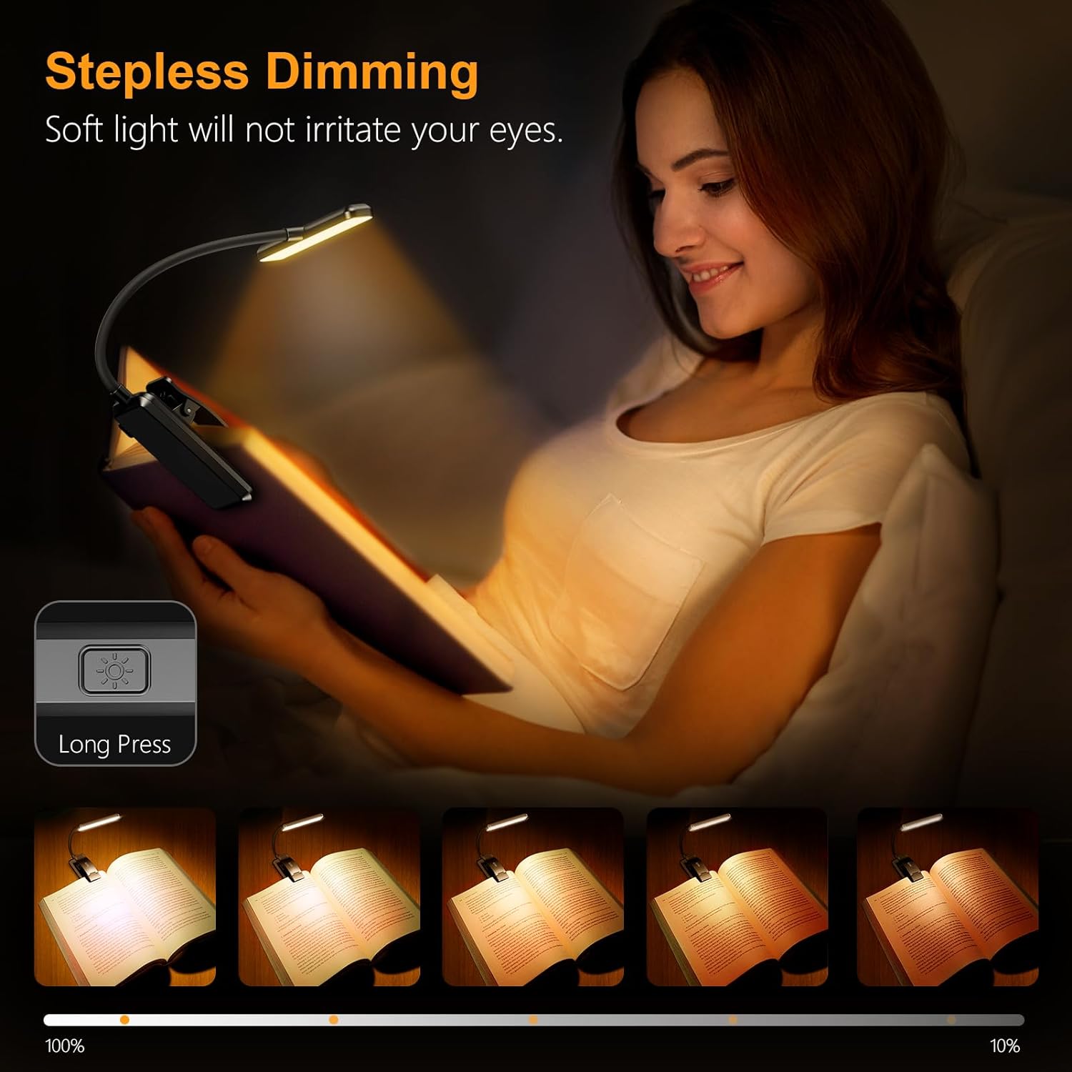 LED 책 빛 독서 등 눈 돌보는 클립 온 USB 충전 - Book Light Flexible 리뷰 및 가격