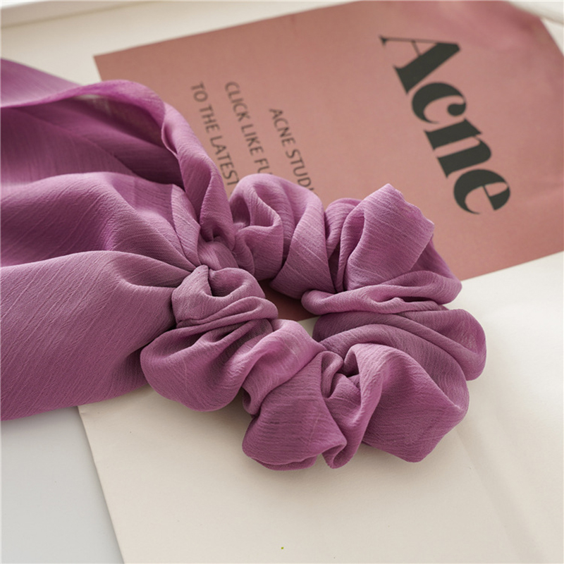 1Pc 패션 25cm 쉬폰 긴 리본 Scrunchies - Travel Accessories Girls 리뷰 및 가격