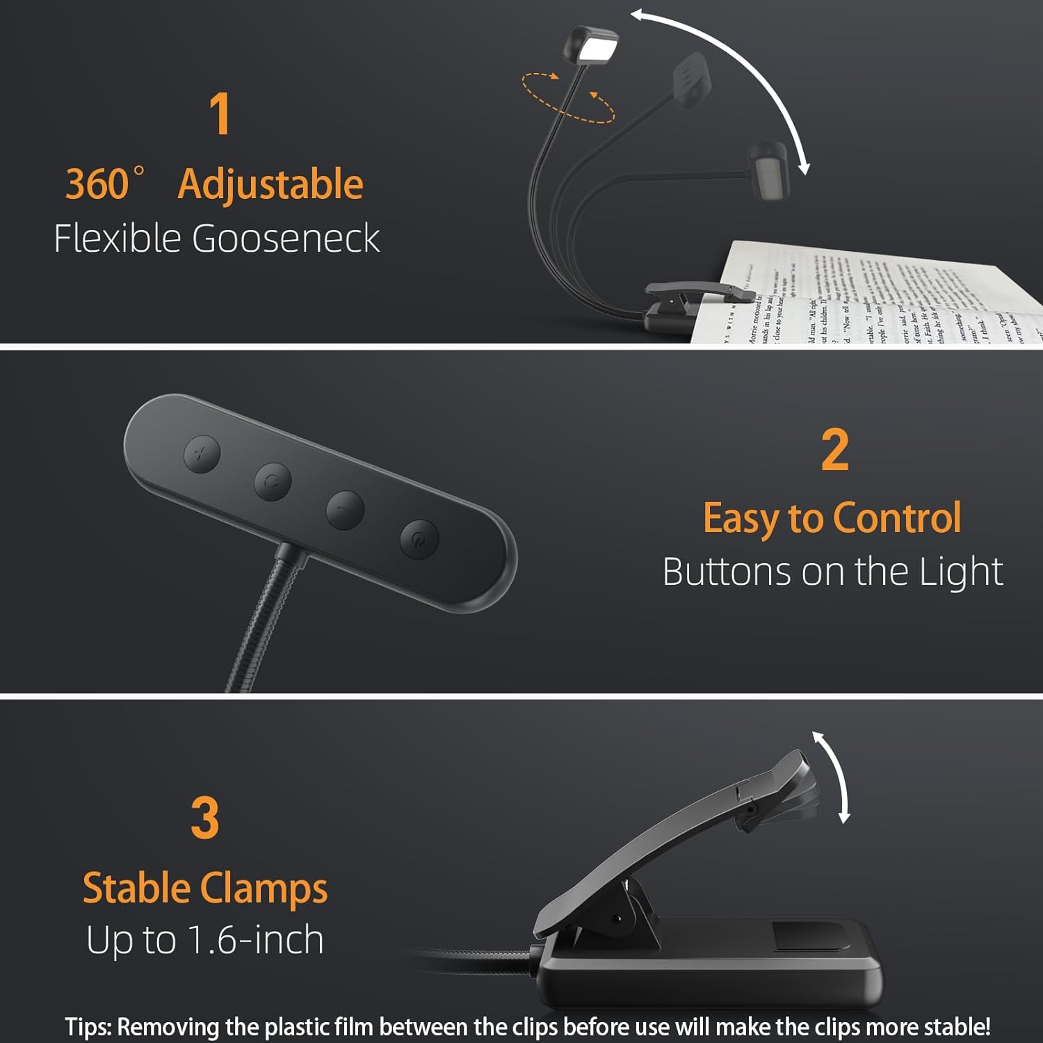 14Leds 책 조명 USB 충전식 독서등 따뜻한 차가 - Book Light Flexible 리뷰 및 가격