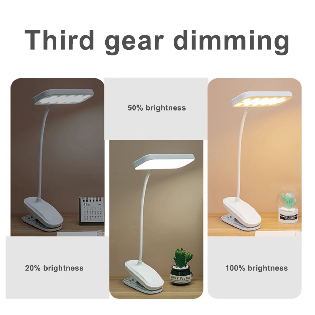 360 °   클립형 USB 디밍 가능 야간 탁상 램프 - Book Light Flexible 리뷰 및 가격