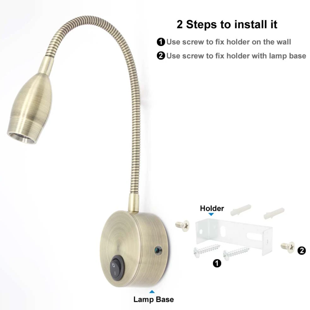3W LED 유연한 독서 빛 85-265V 연꽃 모양  - Book Light Flexible 리뷰 및 가격