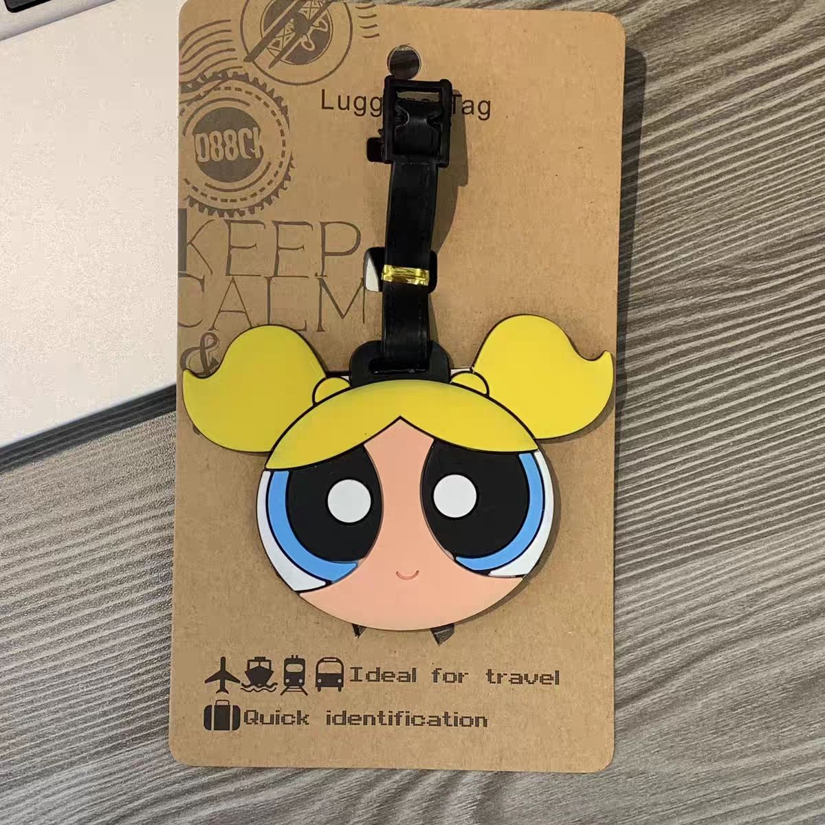 파워퍼프걸즈 가방 펜던트 귀여운 만화 캐릭터 수하물 태 - Travel Accessories Girls 리뷰 및 가격