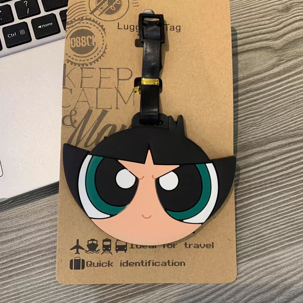 파워퍼프걸즈 가방 펜던트 귀여운 만화 캐릭터 수하물 태 - Travel Accessories Girls 리뷰 및 가격