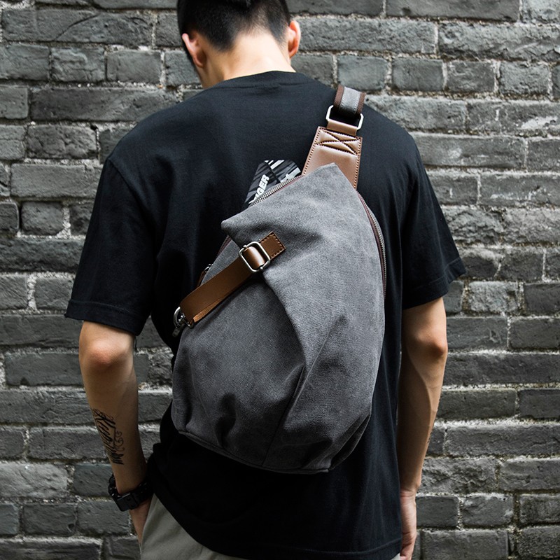 MTE ELAN 대용량 레트로 캔버스 슬링백 남성 가죽 - Travel Accessories Men 리뷰 및 가격