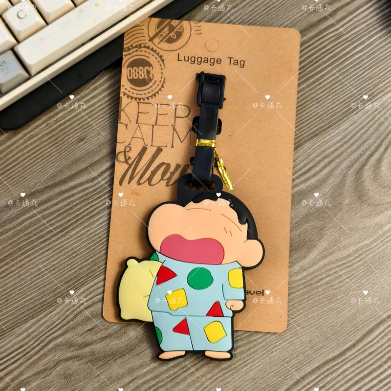 크레용신짱 만화 애니메이션 캐릭터 패션 러기지 태그 귀 - Travel Accessories New 리뷰 및 가격