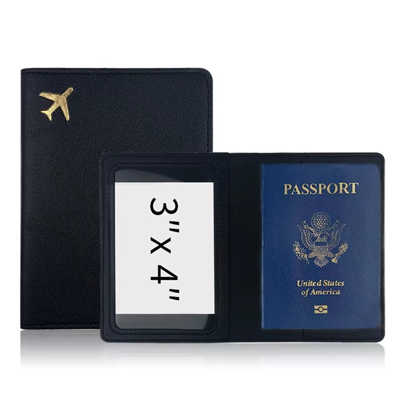 1개 신형 PU 가죽 여권 케이스 골드 비행기 여권 가 - Travel Accessories To Sew 리뷰 및 가격