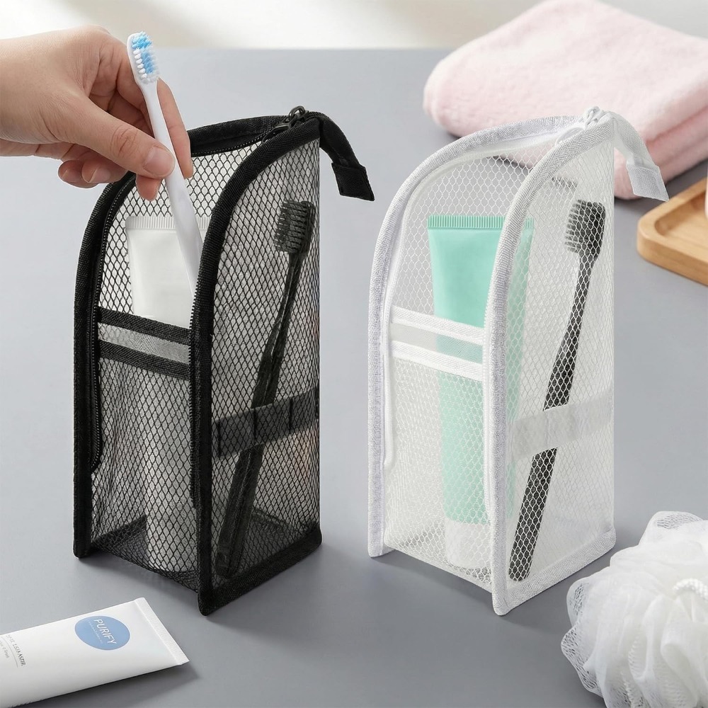 메쉬 세면도구 가방 통기성 속건 수직 칫솔 홀더 여행용 - Travel Z 리뷰 및 가격