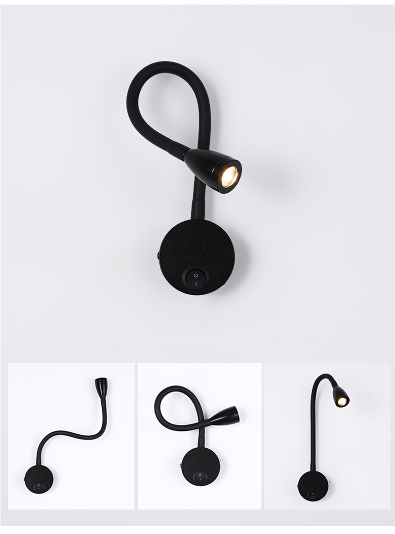 구즈넥 독서용 벽등 LED 3W 스위치 포함 유연 조절 - Book Light Flexible 리뷰 및 가격