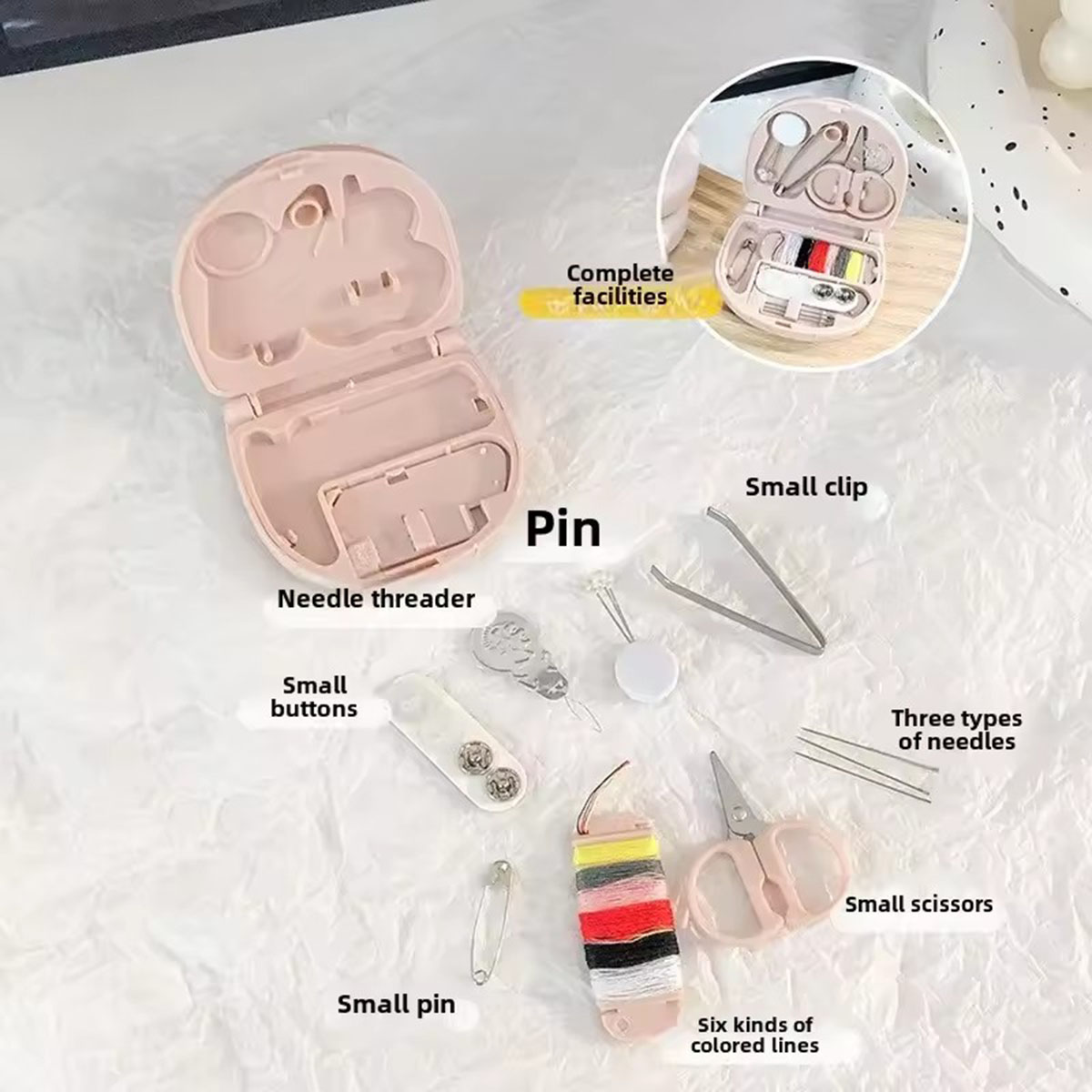 미니 수동 재봉틀 키트 휴대용 여행 재봉 도구 바늘과  - Travel Accessories To Sew 리뷰 및 가격