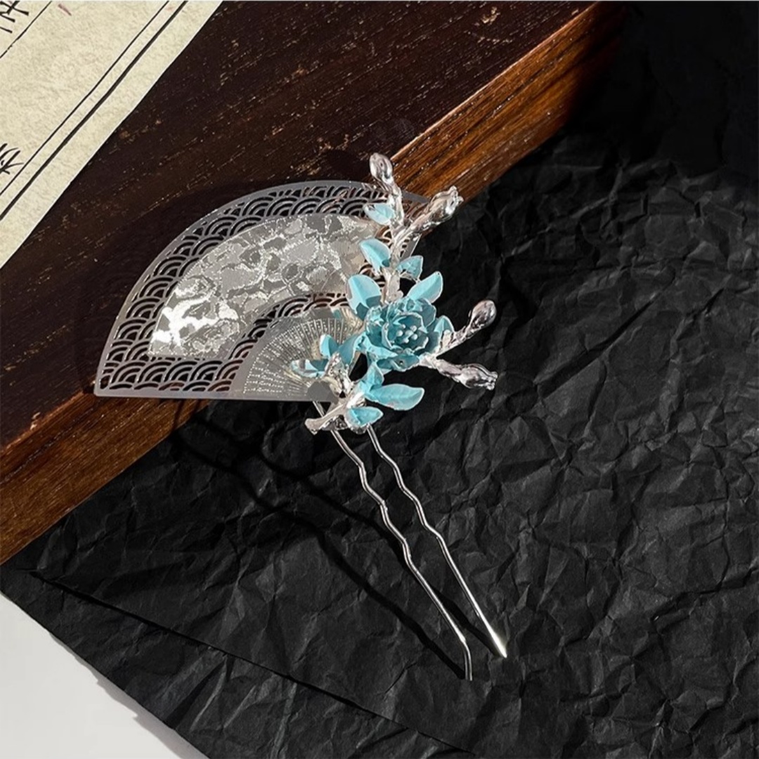 새로운 중국식 부채 모양 머리핀, 정교하고 가벼운 럭셔 - Travel Accessories New 리뷰 및 가격