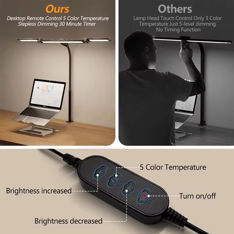 LED 책상 램프 눈 보호용 책상 조명, 무단계 조광  - Book Light Flexible 리뷰 및 가격