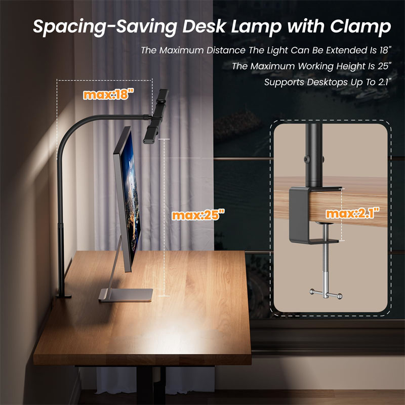LED 책상 램프 눈 보호용 책상 조명, 무단계 조광  - Book Light Flexible 리뷰 및 가격